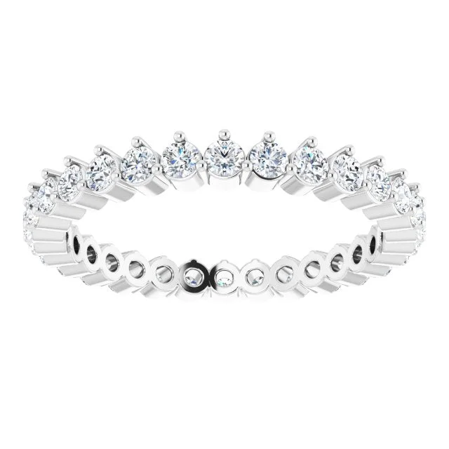 Cluster - Style Women's Diamond Rings with Multiple Small Diamonds Arranged in a Stunning Pattern0.90 ct. Round Diamond Eternity Band Stackable Ring