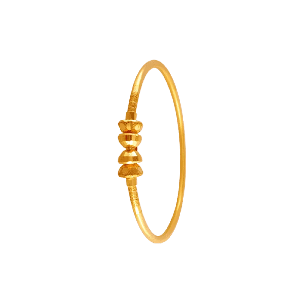 Halo - Style Women's Diamond Rings with a Center Diamond Surrounded by Smaller Diamonds in 18K Gold22KT Yellow Gold Loha Bangle For Women