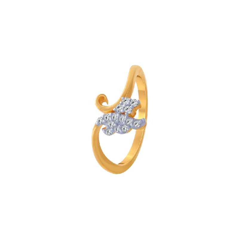 Heart - Shaped Women's Diamond Rings in Rose Gold for a Romantic and Symbolic Gift14KT (585) Yellow Gold Ring For Women