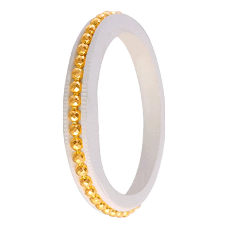 Adjustable Women's Diamond Rings with a Flexible Band for a Comfortable and Custom Fit22KT Yellow Gold Sankha Bangle For Women