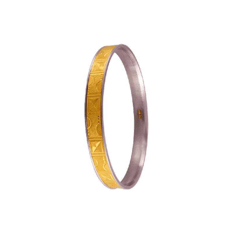 Women's Diamond Rings with Opal Inlays and Diamond Accents for a Mysterious and Iridescent Look22KT Yellow Gold Loha Bangle For Women