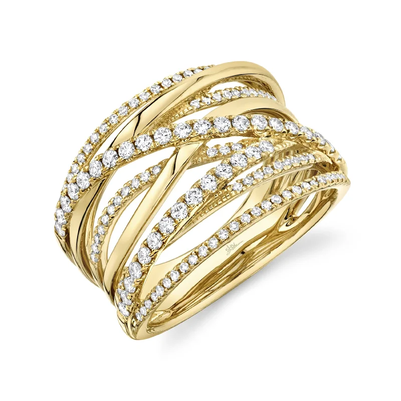 Pearl - Adorned Fashion Rings in Gold - Tone Alloy for a Sophisticated LookMaia 0.62 Ct. Diamond Bridge Ring