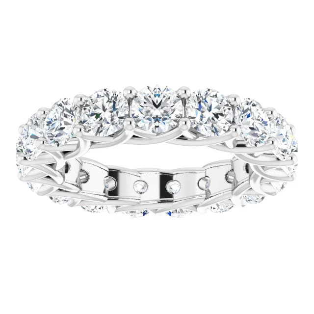 Channel - Set Women's Diamond Rings with Diamonds Securely Held in a Metal Groove for Durability5.61 ct. Round Diamond Eternity Band