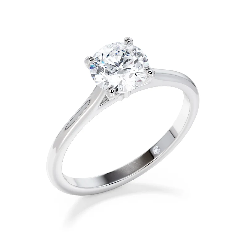 Asscher - cut diamond engagement ring with a pavé - set eternity band in platinumKensington