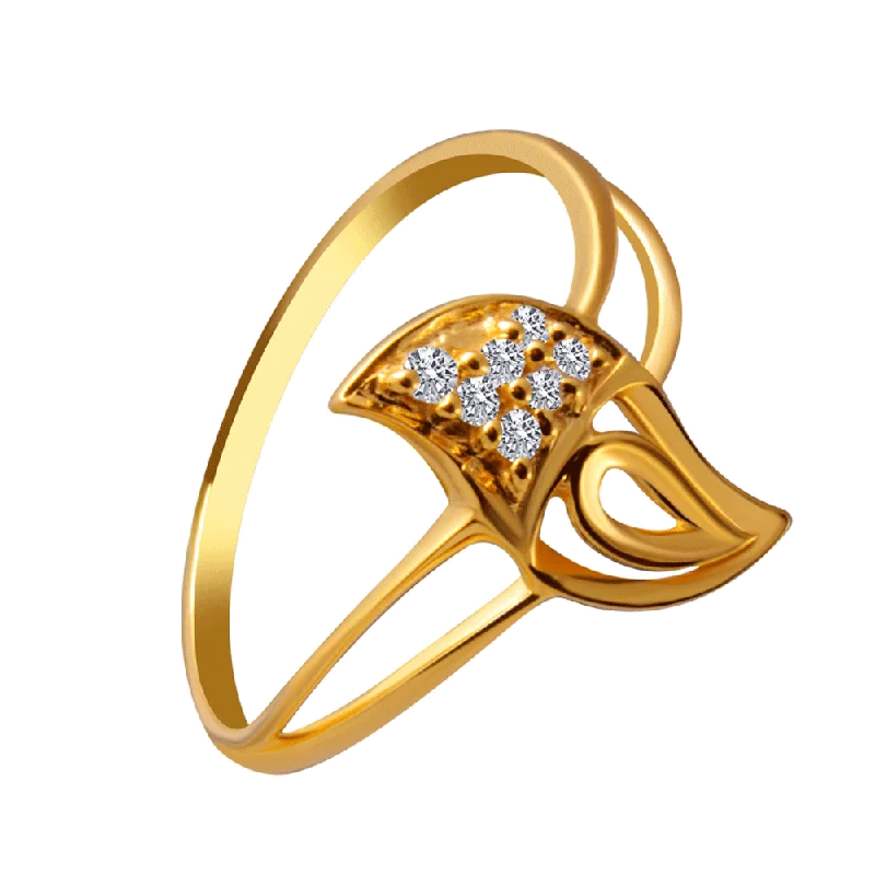 Channel - Set Women's Diamond Rings with Diamonds Securely Held in a Metal Groove for Durability14KT (585) Yellow Gold Ring For Women