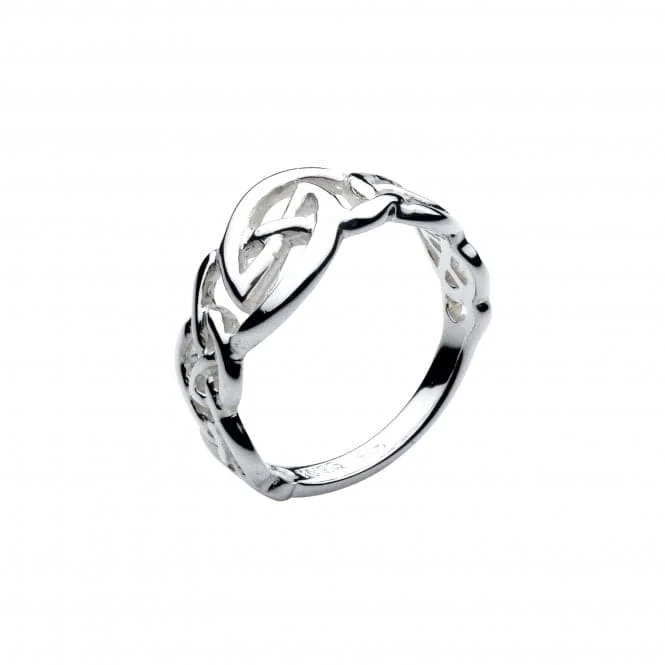 Fashion Rings with Initial Charms in Silver - Plated Metal for a Custom AccessoryHeritage Celtic Twisted Knot Ring 2248HP