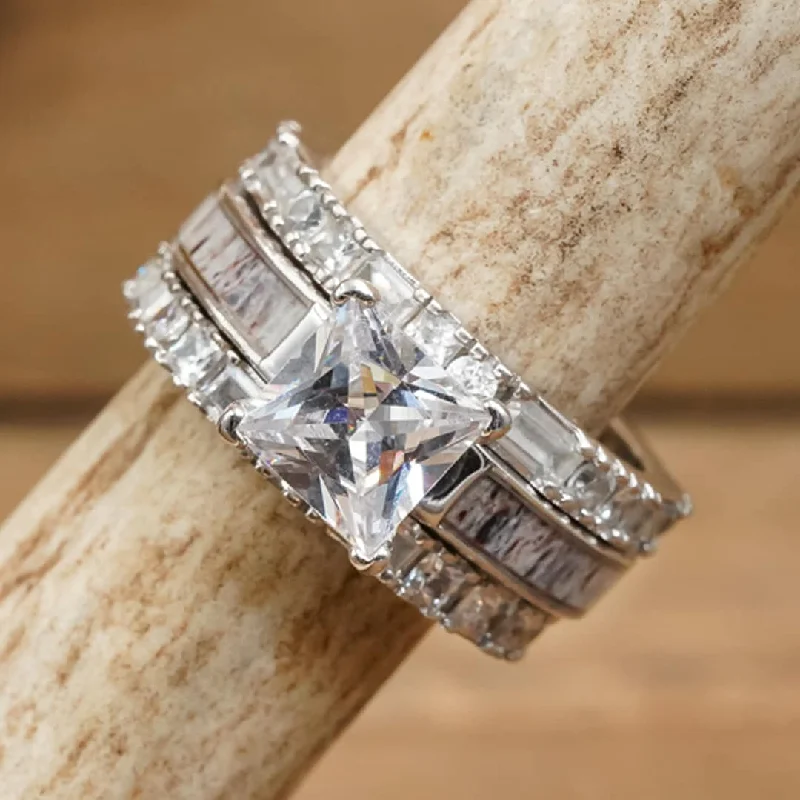 Diamond - Encrusted Women's Rings for Special Occasions in 18K GoldThe Grand Kenai & Baguette Wedding Set