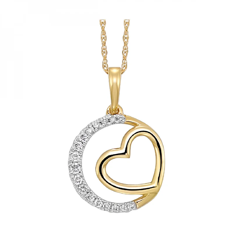 Heart - shaped diamond engagement ring with a hidden halo in 14K rose goldRound Pave Diamond Heart Shaped Pendant Necklace