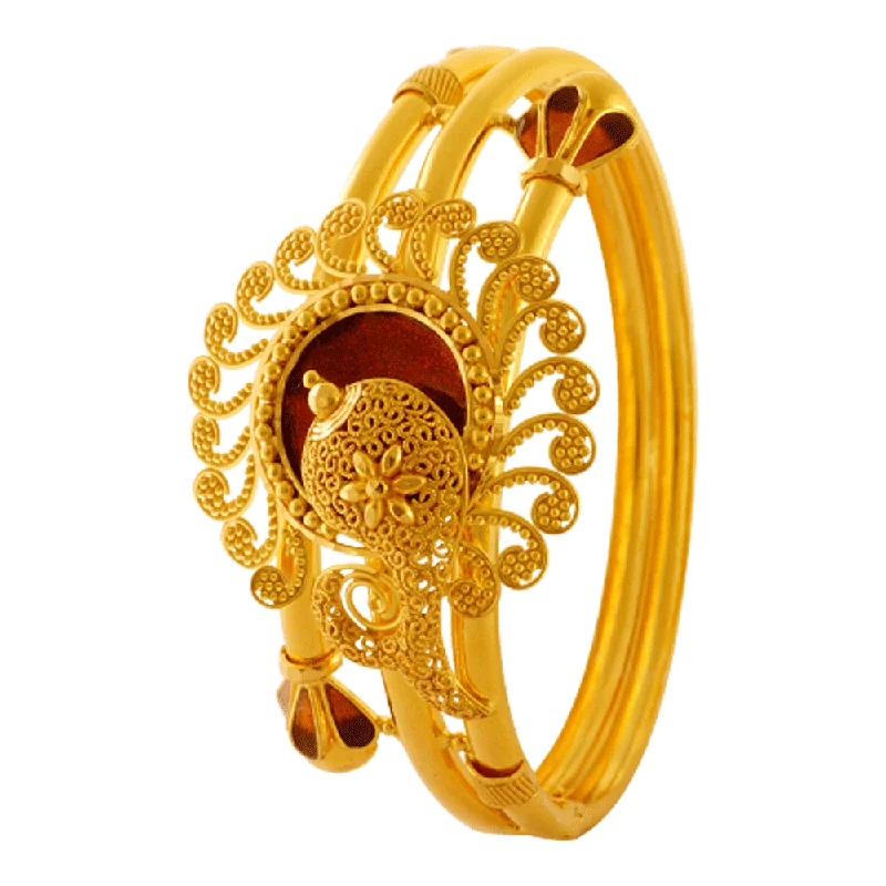 Signature - Design Women's Diamond Rings with a Brand - Specific Pattern and High - Quality Diamonds22KT Yellow Gold Bangle For Women