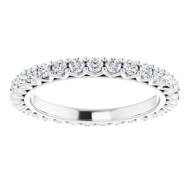 Adjustable Women's Diamond Rings with a Flexible Band for a Comfortable and Custom Fit0.93 ct. Shared Prong Round Diamond Eternity Band