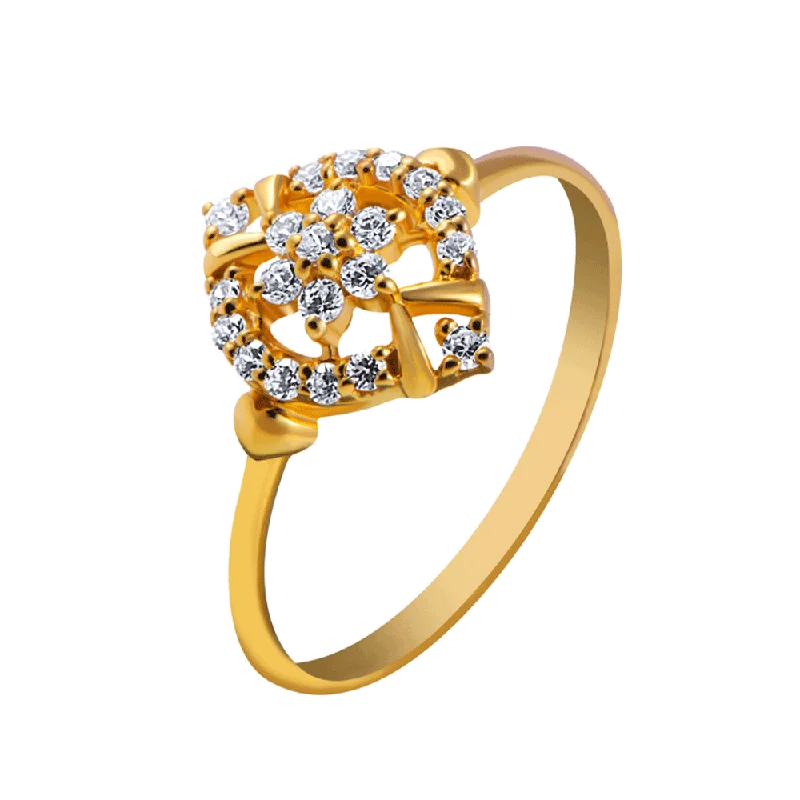 Heart - Shaped Women's Diamond Rings in Rose Gold for a Romantic and Symbolic Gift14KT (585) Yellow Gold Ring For Women