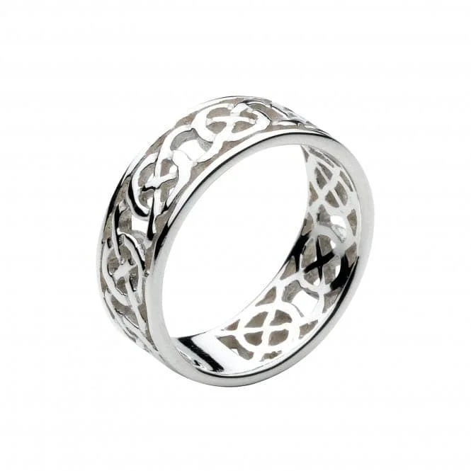 Magnetic Fashion Rings in Stainless Steel with a Modern, Interlocking DesignCeltic Open Wavy Knotwork Band Ring 2285HP