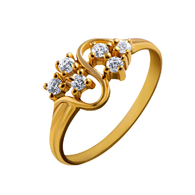 Princess - Cut Women's Diamond Rings in White Gold with a High - Clarity Diamond for a Modern Look14KT (585) Yellow Gold Ring For Women