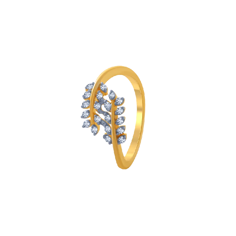 Halo - Style Women's Diamond Rings with a Center Diamond Surrounded by Smaller Diamonds in 18K Gold14KT (585) Yellow Gold Ring For Women