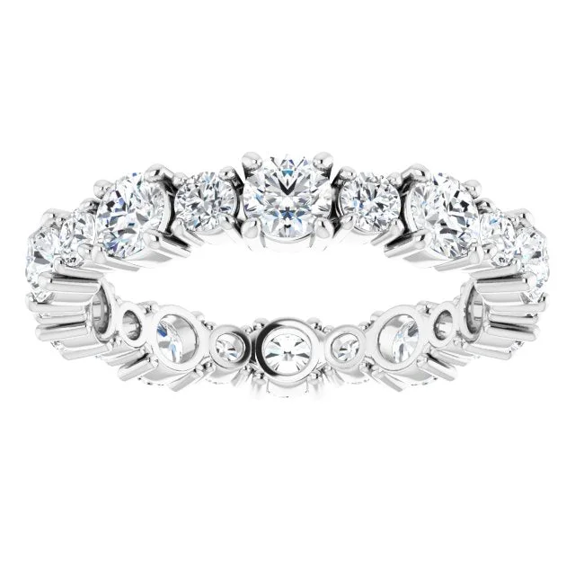 Cathedral - Style Women's Diamond Rings with a Raised Center Setting and Elaborate Metalwork2.30 ct. Round Diamond Eternity Band