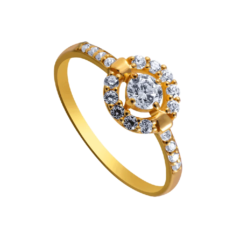 Women's Diamond Rings with Amethyst and Diamond Combinations for a Purple - Hued Elegance14KT (585) Yellow Gold Ring For Women