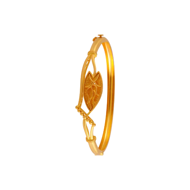 Adjustable Women's Diamond Rings with a Flexible Band for a Comfortable and Custom FitPhlox Petal Gold Bangle