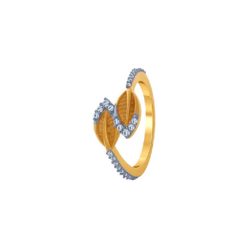 Women's Diamond Rings with Opal Inlays and Diamond Accents for a Mysterious and Iridescent Look14KT (585) Yellow Gold Ring For Women