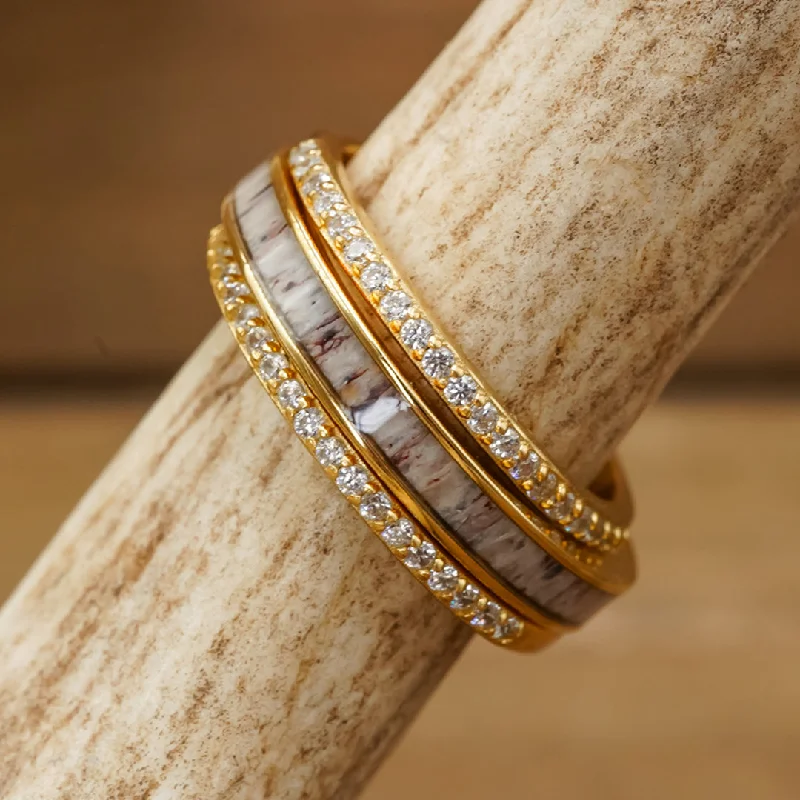 Women's Infinity Symbol Rings in Rose Gold for a Romantic TouchThe Gold Kenai Stacker Set