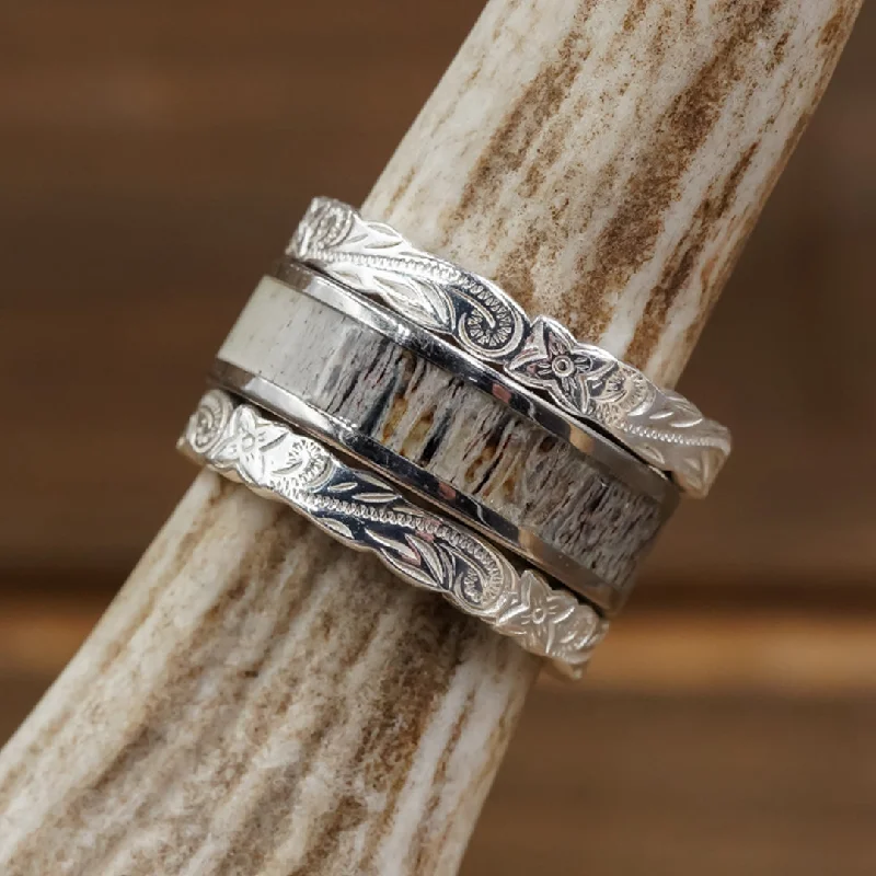 Tennis - Style Women's Rings with a Row of Round Diamonds in PlatinumSedona & Silver Falls Stacker Set