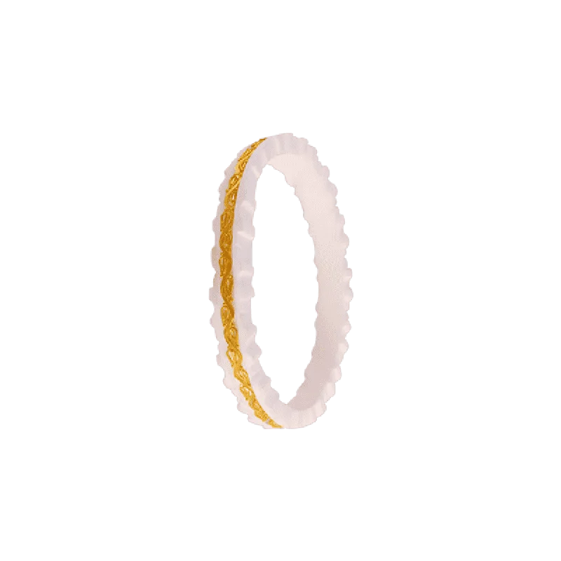 Signature - Design Women's Diamond Rings with a Brand - Specific Pattern and High - Quality Diamonds22KT Yellow Gold Sankha Bangle For Women