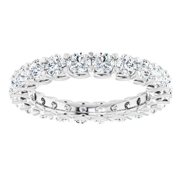 Vintage - Style Women's Diamond Rings with Floral - Engraved Bands and Multiple Diamond Accents2.20 ct. Round Diamond Eternity Band