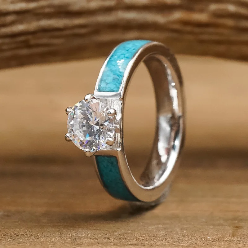 Boho - Style Women's Rings with Turquoise and Leather AccentsThe Grand Tahoe