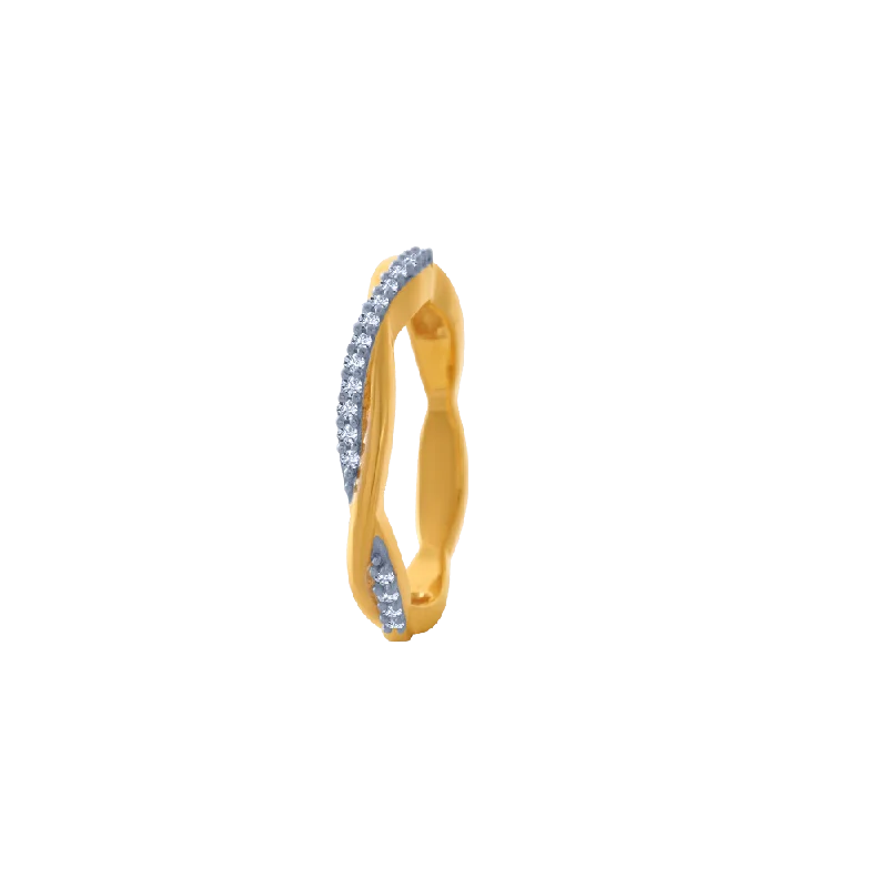 Pear - Shaped Women's Diamond Rings in Yellow Gold with a Single - Diamond Pendant Look14KT (585) Yellow Gold Ring For Women