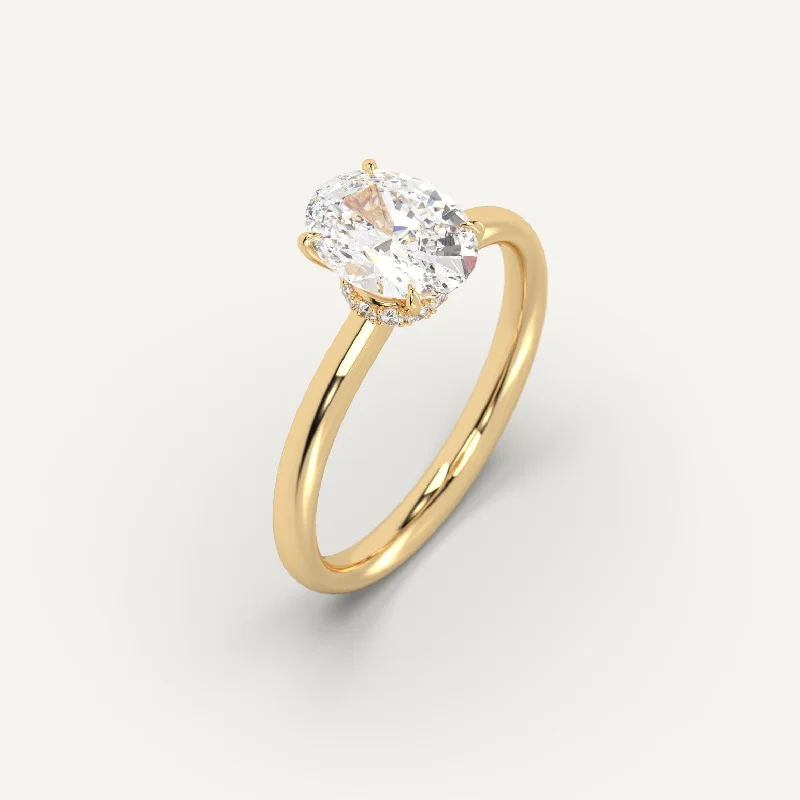 Men's Topaz Engagement Rings in 10K Gold with a Channel - Set Diamond Band2 carat Oval Cut Diamond Ring