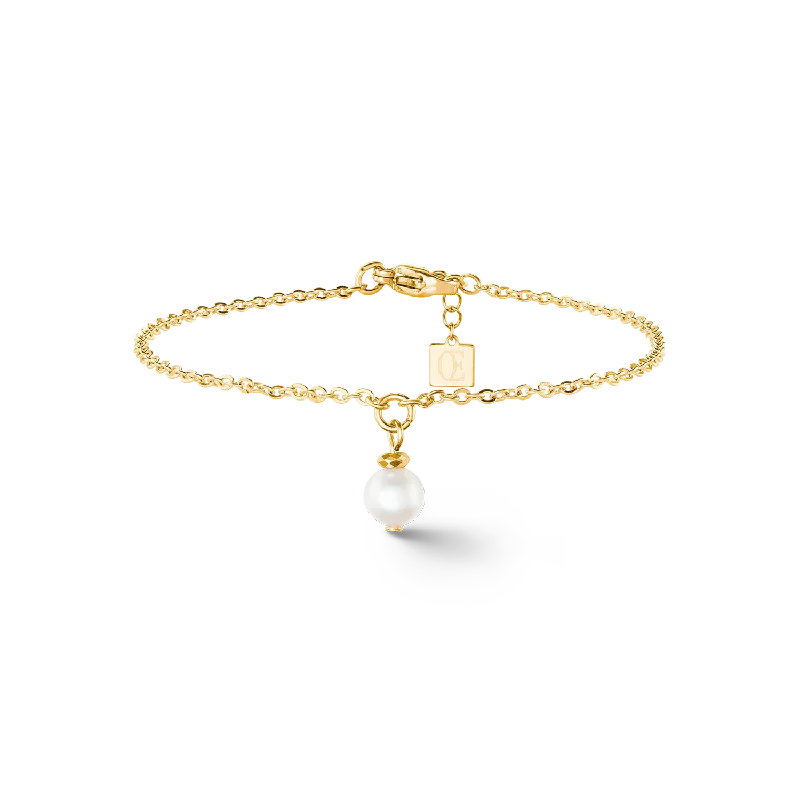 Men's Pearl and Leather Bracelets with Stainless Steel Accents for a Modern EdgeSolitaire freshwater pearl bracelet gold