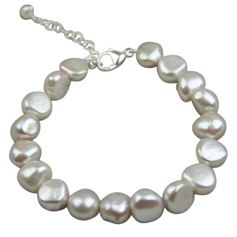 Pearl Bracelets with Adjustable Screw - Closures for a Secure and Custom FitBaroque Cultured Freshwater Pearl Bracelet