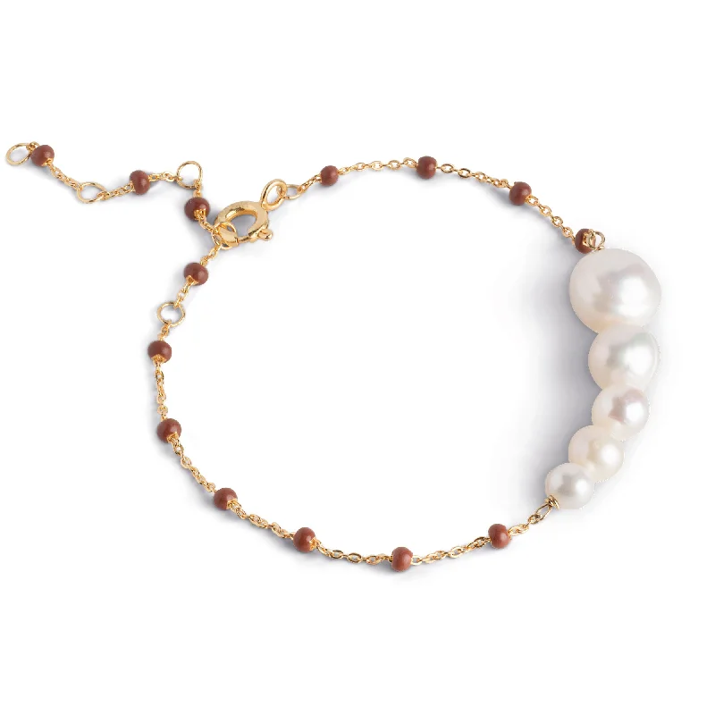 Akoya Pearl Bracelets with Rose Gold - Plated Clasps for a Glamorous AppearanceBracelet, Lola Carmen