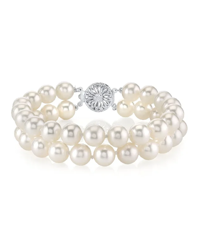 Pearl Bracelets with LED - Lit Clasps for a Glowing and Trendy AccessoryFreshwater Double Pearl Bracelet