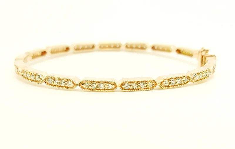 Handmade Bangle Bracelets with Polymer Clay Designs for a Personal TouchDIAMOND BANGLE IN 14K ROSE GOLD Handmade Bangle Bracelets with Polymer Clay Designs for a Personal TouchDIAMOND BANGLE IN 14K ROSE GOLD