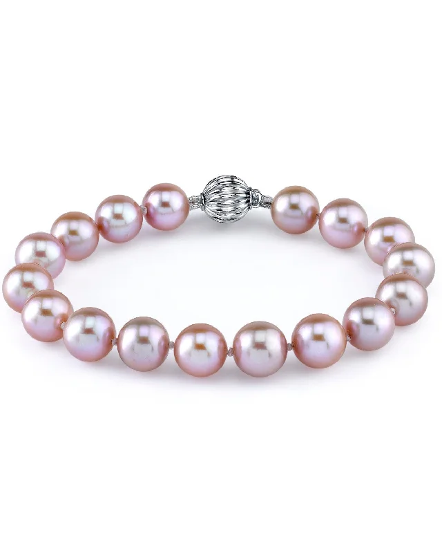 Men's Pearl and Leather Bracelets with Stainless Steel Accents for a Modern Edge6.5-7.0mm Pink Freshwater Pearl Bracelet - AAA Quality