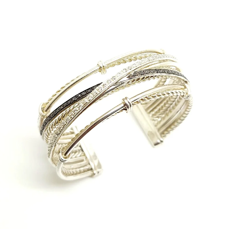 Children's Bangle Bracelets with Animal - Shaped Charms for a Cute AccessoryBLACK AND WHITE DIAMOND INTERTWINED BANGLE Children's Bangle Bracelets with Animal - Shaped Charms for a Cute AccessoryBLACK AND WHITE DIAMOND INTERTWINED BANGLE