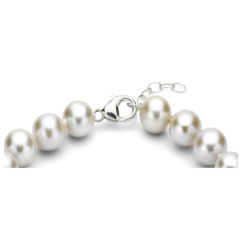 Stretch Pearl Bracelets with Elastic Cord for Easy WearDaVonna Sterling Silver White Round Freshwater Pearl Bracelet (10-11 mm)