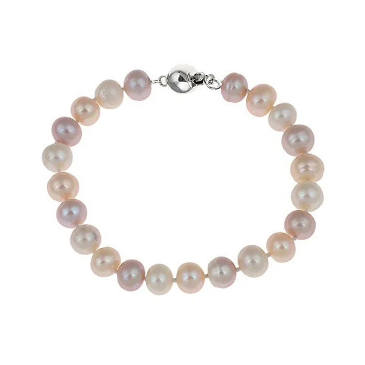 South Sea Pearl Bracelets with 18K Gold Clasps for a Luxurious Look8-9mm Multi-Colour Freshwater Pearl Bracelet for Women