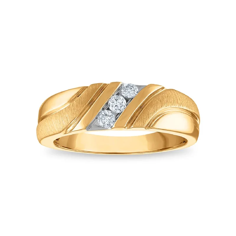 Stackable Wedding Bands in Sterling Silver with Enamel Inlays for a Colorful and Versatile Option1/5 CTW Diamond Wedding Ring in 10KT Yellow Gold