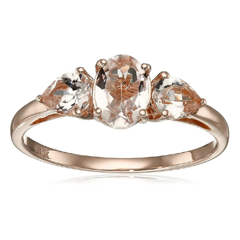 Turquoise Gemstone Rings in 925 Silver with a Southwestern - Inspired Design for a Rustic Charm10k Rose Gold Morganite Oval and Pear 3-Stone Engagement Ring