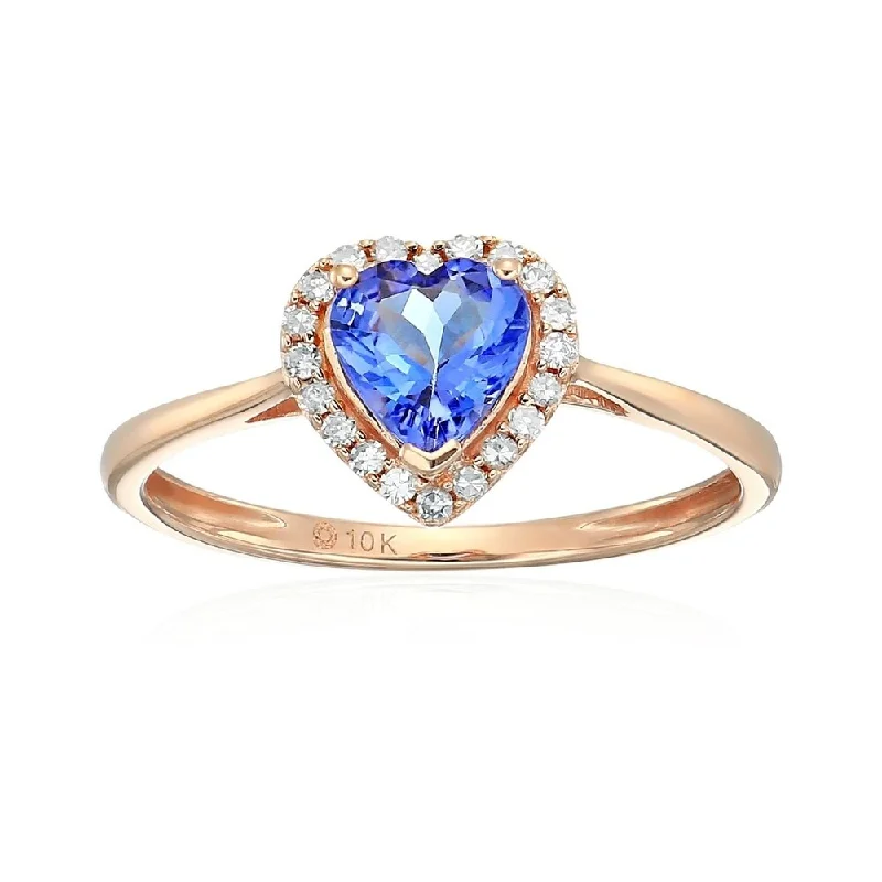 Lapis Lazuli Gemstone Rings in Sterling Silver with a Star - Shaped Setting for a Celestial - Inspired Piece10k Rose Gold Tanzanite and Diamond Solitaire Engagement Ring