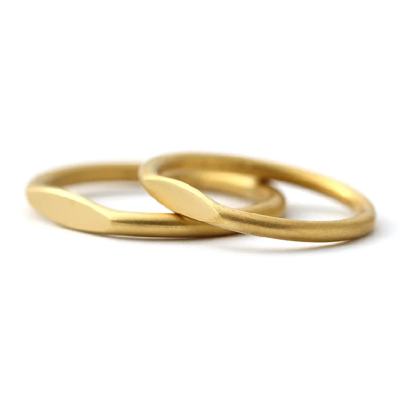 Laser - Etched Floral Design Wedding Bands in Palladium for a Delicate and Intricate LookWedding Ring Set in 22K Gold - Wedding Bands His and Hers