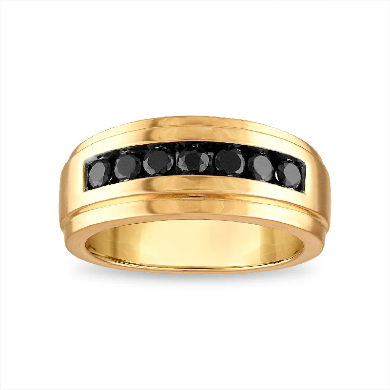 Custom - Engraved Titanium Wedding Bands with Personalized Messages for a One - of - a - Kind and Sentimental Piece3/4 CTW Diamond Wedding Ring in 10KT Yellow Gold