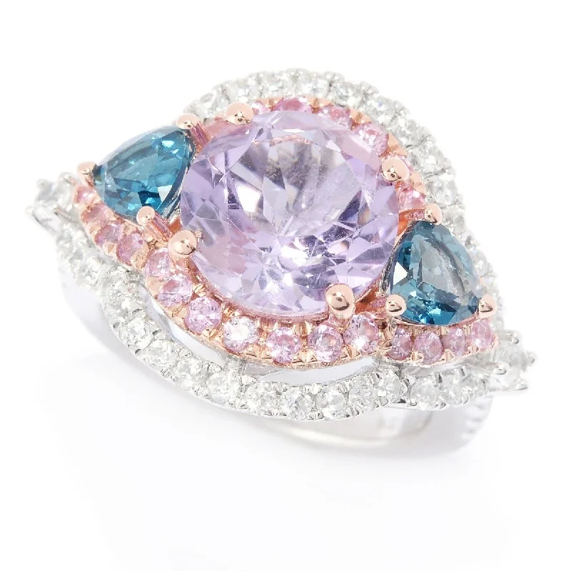 Aquamarine Gemstone Rings in 9K Gold with a Bezel Setting for a Modern and Secure Fit925 Sterling Silver London Blue Topaz,Pink Amethyst,Pink Sapphire,White Natural Zircon Ring