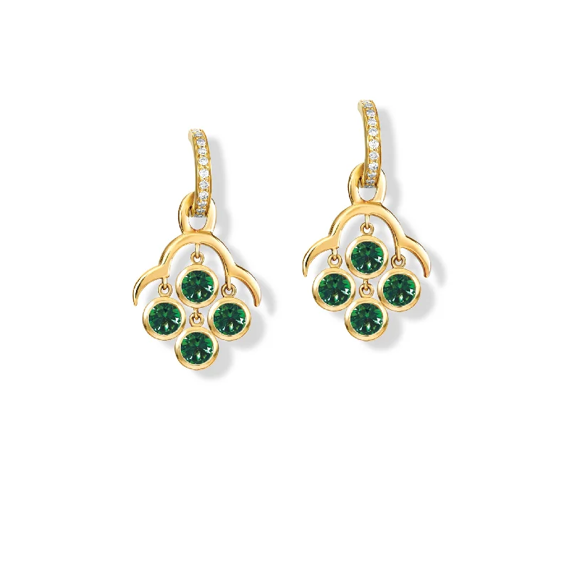 Three - Stone Engagement Rings Symbolizing Love's Past, Present, and Future with Asscher - Cut DiamondsAcai Earring Drops Yellow Gold - Chrome Diopside