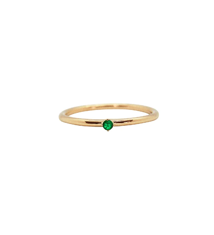 Platinum Celtic - Inspired Wedding Bands with Intricate Knotwork Patterns for a Symbolic and Stylish ChoiceMalene 1.8 Green 14K Gold Ring w. Emerald