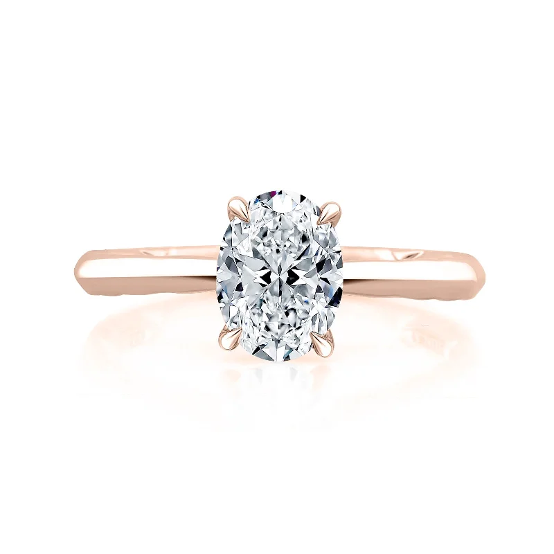 Heart - Shaped Engagement Rings in 14K Pink Gold for a Romantic ProposalDiamond Semi Mount Ring | 14k Rose (1.50ct Head)