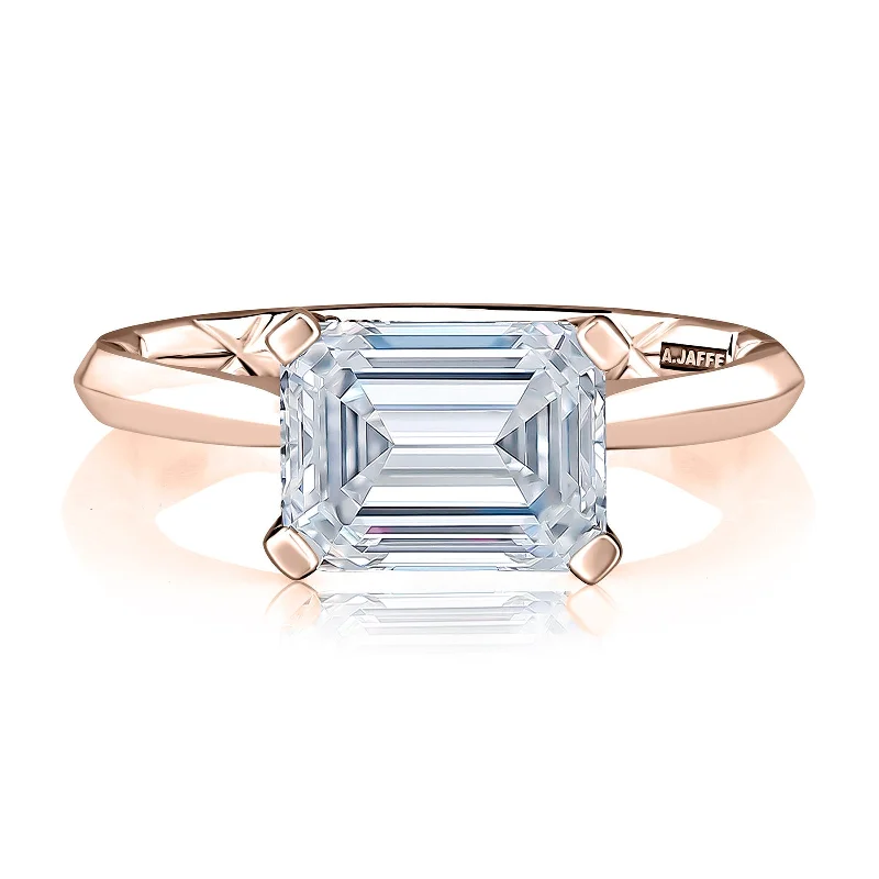 Cushion - Cut Halo Engagement Rings with a Platinum Band and Micro - Pave DetailsDiamond Semi Mount Ring | 14k Rose (3.00ct Head)