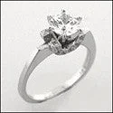 Cluster Engagement Rings with Multiple Small Diamonds Arranged in a Stunning DesignEngagement 1.25 Round TCW Narrow Shank Cubic Zirconia Cz Ring