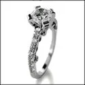 Cluster Engagement Rings with Multiple Small Diamonds Arranged in a Stunning DesignEngagement Round 1Ct Center Scroll Detail Pave Cubic Zirconia Cz Ring